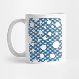 Scruffy Blue Spots Mug